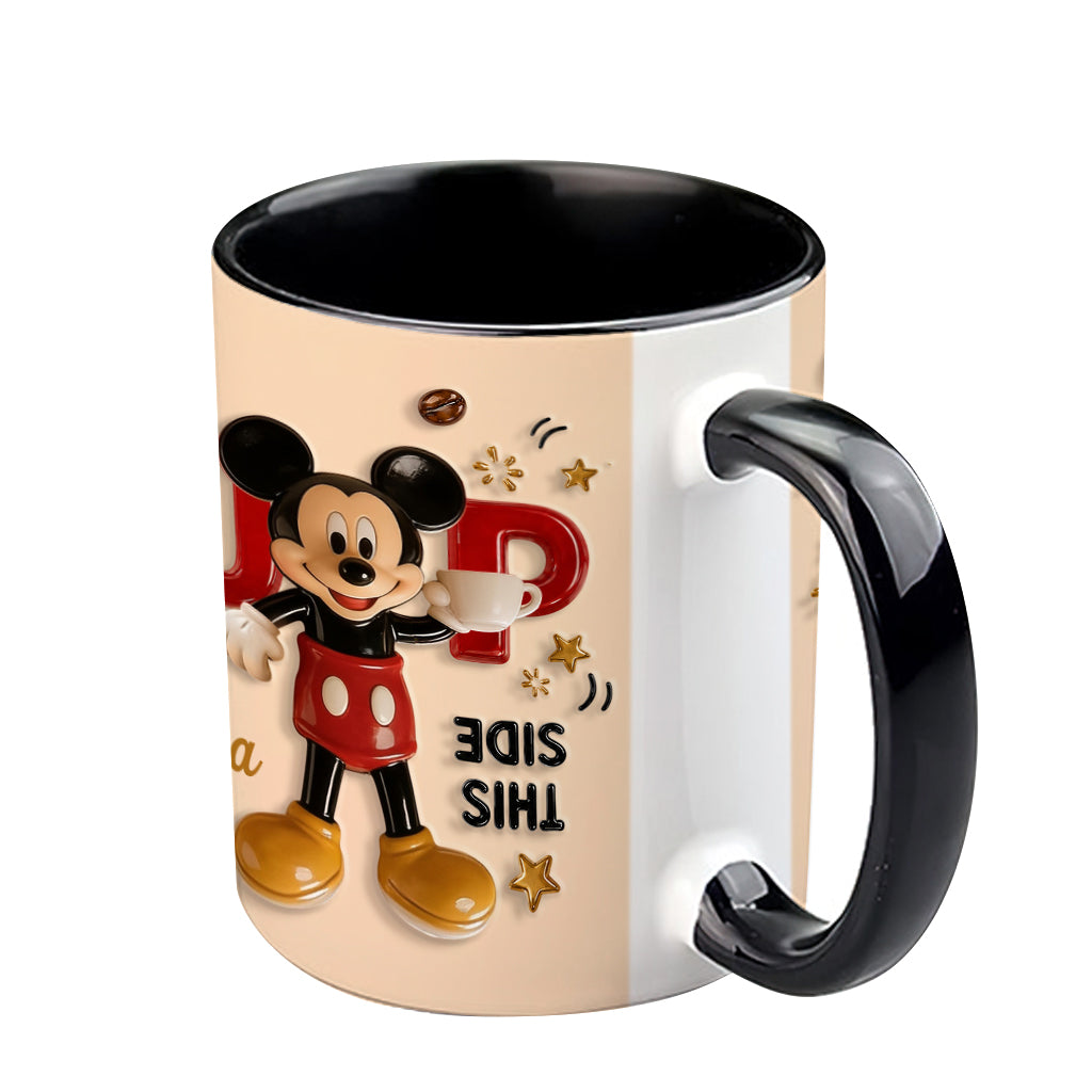 Funny Mouse - This Side Up - Personalized Mouse Accent Mug