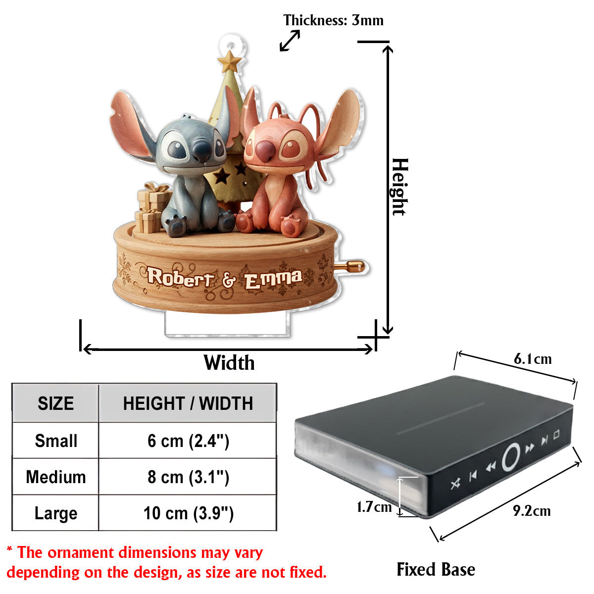 Merry Christmas - Personalized Ohana Music Ornament