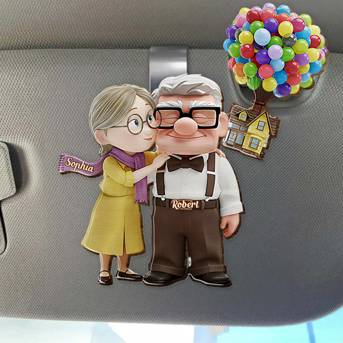 You Are My Greatest Adventure - Personalized Couple Shaped Car Visor Clip