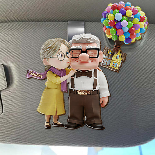 You Are My Greatest Adventure - Personalized Couple Shaped Car Visor Clip