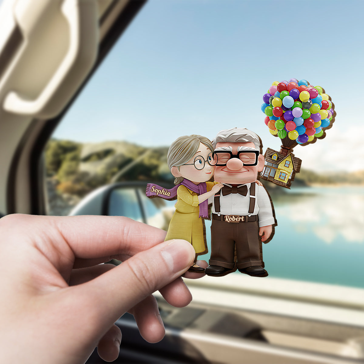 You Are My Greatest Adventure - Personalized Couple Shaped Car Visor Clip
