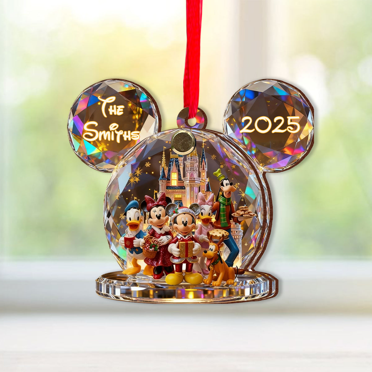 Family Trip Any Photo - Personalized Mouse Flip Ornament