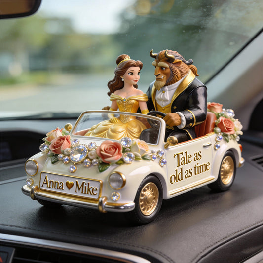 Tale As Old As Time - Personalized Beauty And The Beast Car Dashboard Plaque