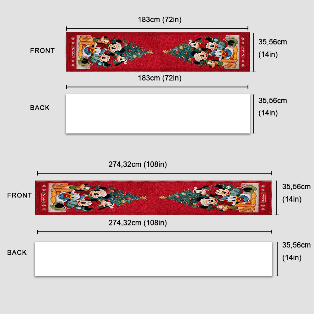 Family Gift Merry Christmas - Personalized Mouse Table Runner