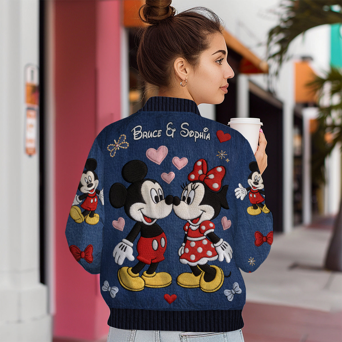Happiness Ever After - Personalized Mouse Bomber Jacket