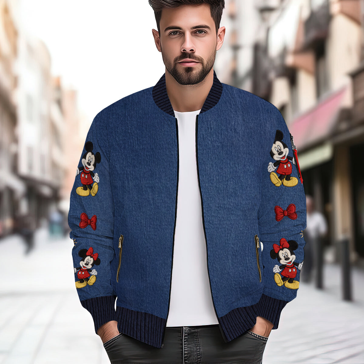 Happiness Ever After - Personalized Mouse Bomber Jacket