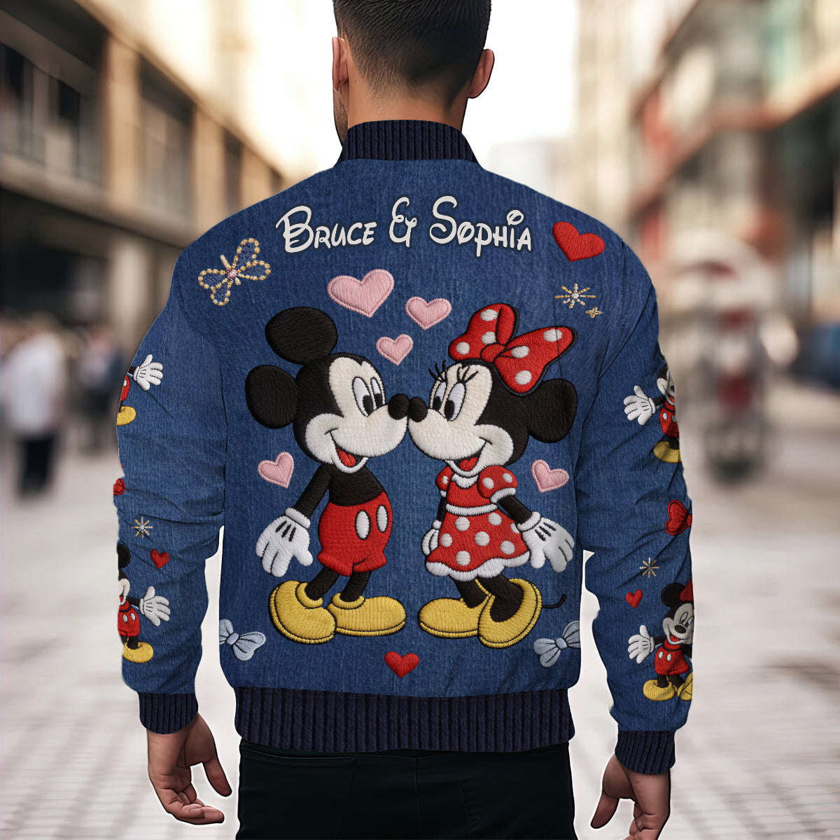 Happiness Ever After - Personalized Mouse Bomber Jacket