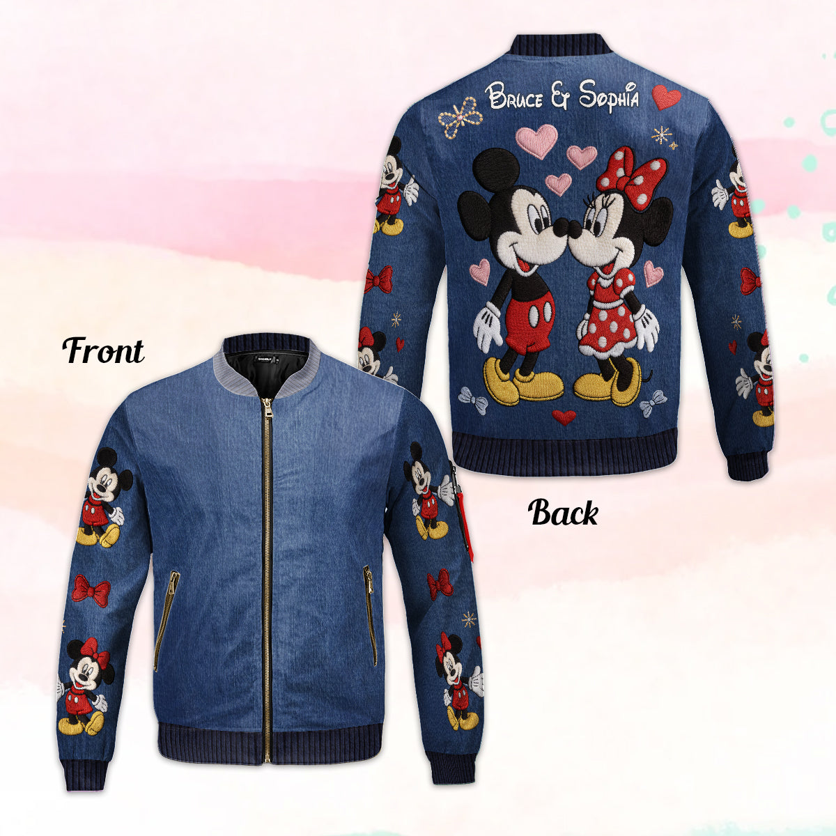 Happiness Ever After - Personalized Mouse Bomber Jacket