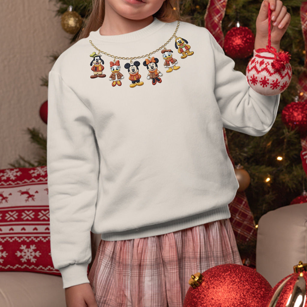 Fun Magical Charm Necklace Sweatshirt - Personalized Mouse Ugly Sweater