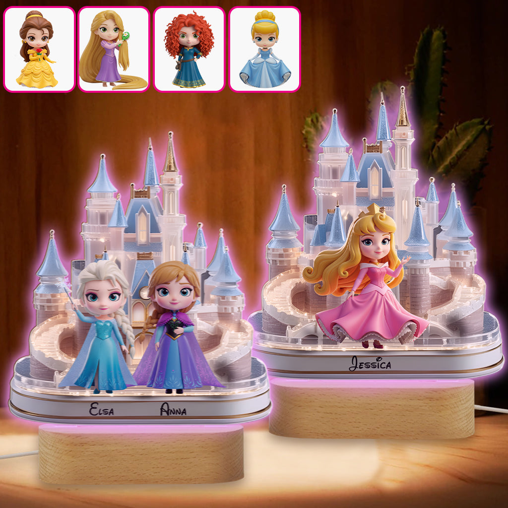 Magical Princess - Personalized Mouse Shaped Plaque Light Base