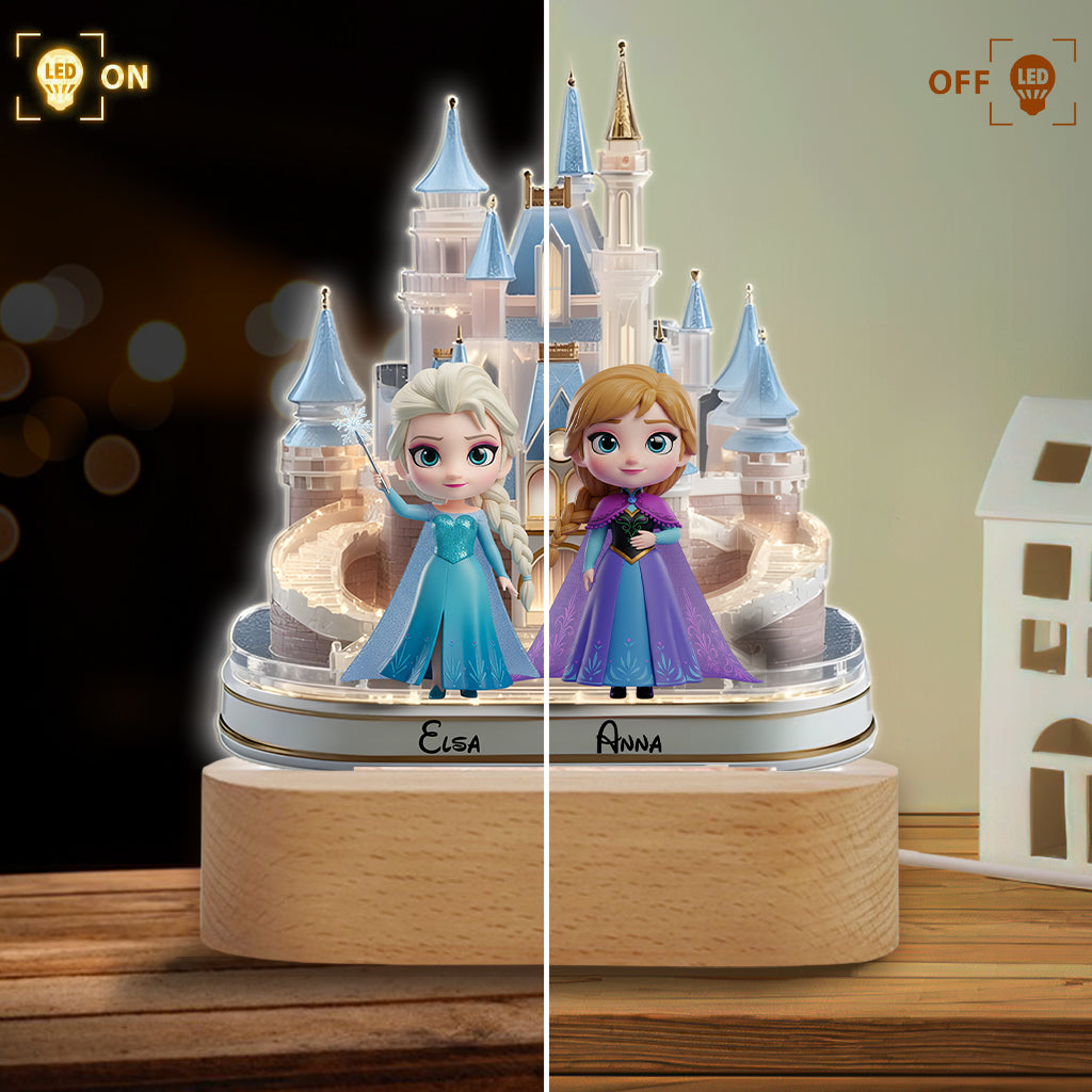 Magical Princess - Personalized Mouse Shaped Plaque Light Base