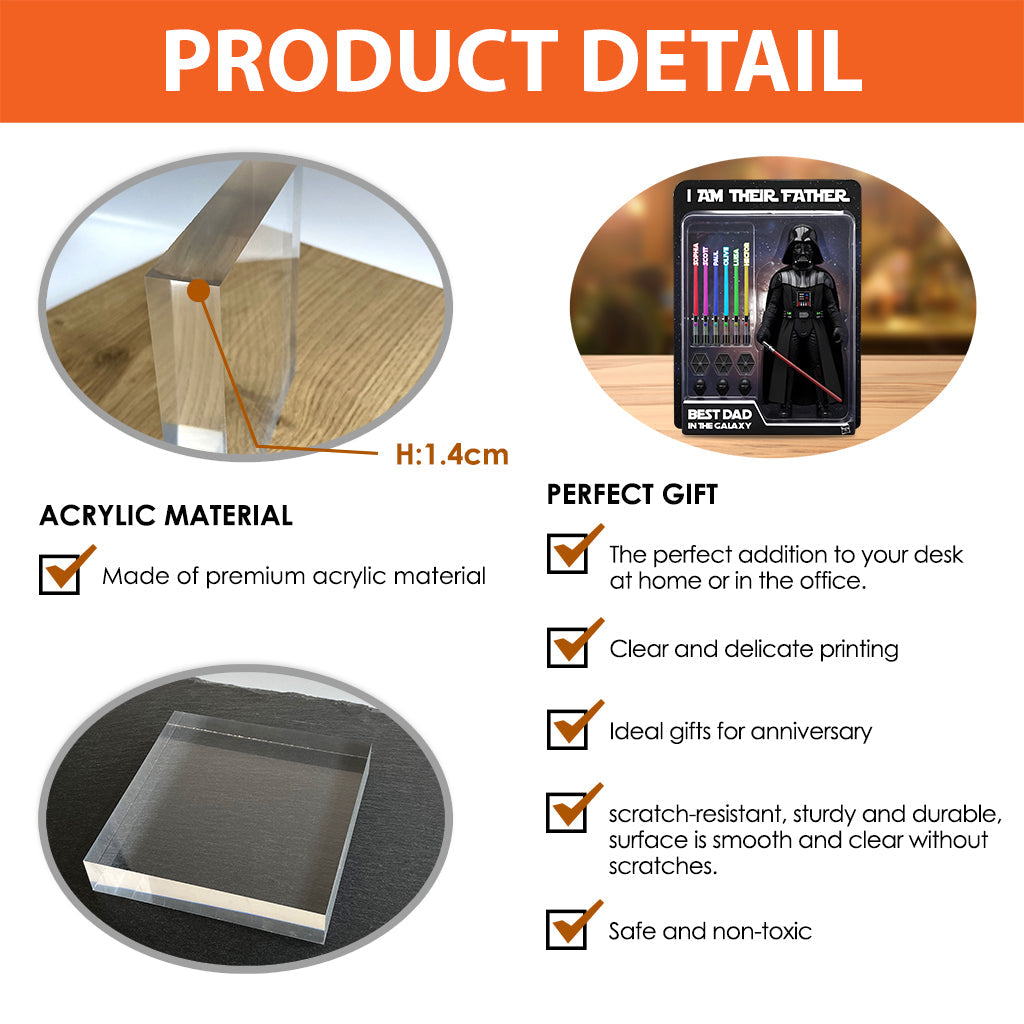 I Am Your Father, Father's Day Gift For Dad/ Husband... - Personalized The Force Custom Shaped Acrylic Plaque