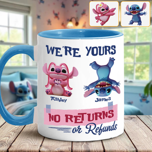 Ohana Kids No Returns Or Refunds - Funny Gift For Dad, Mom, Grandma, Grandpa - Personalized Ohana Accent Mug
