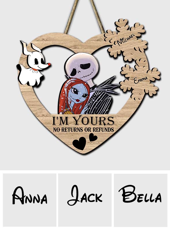 I Am Yours - Personalized Nightmare Custom Shaped Wood Sign