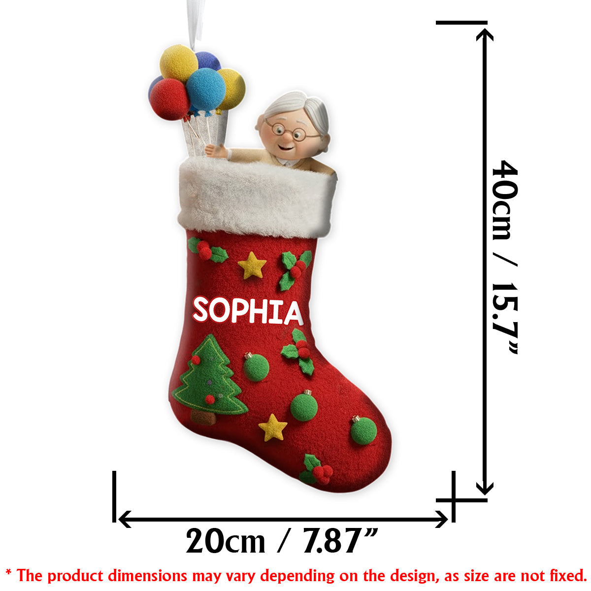 Merry Christmas - Personalized Couple Shaped Christmas Stocking