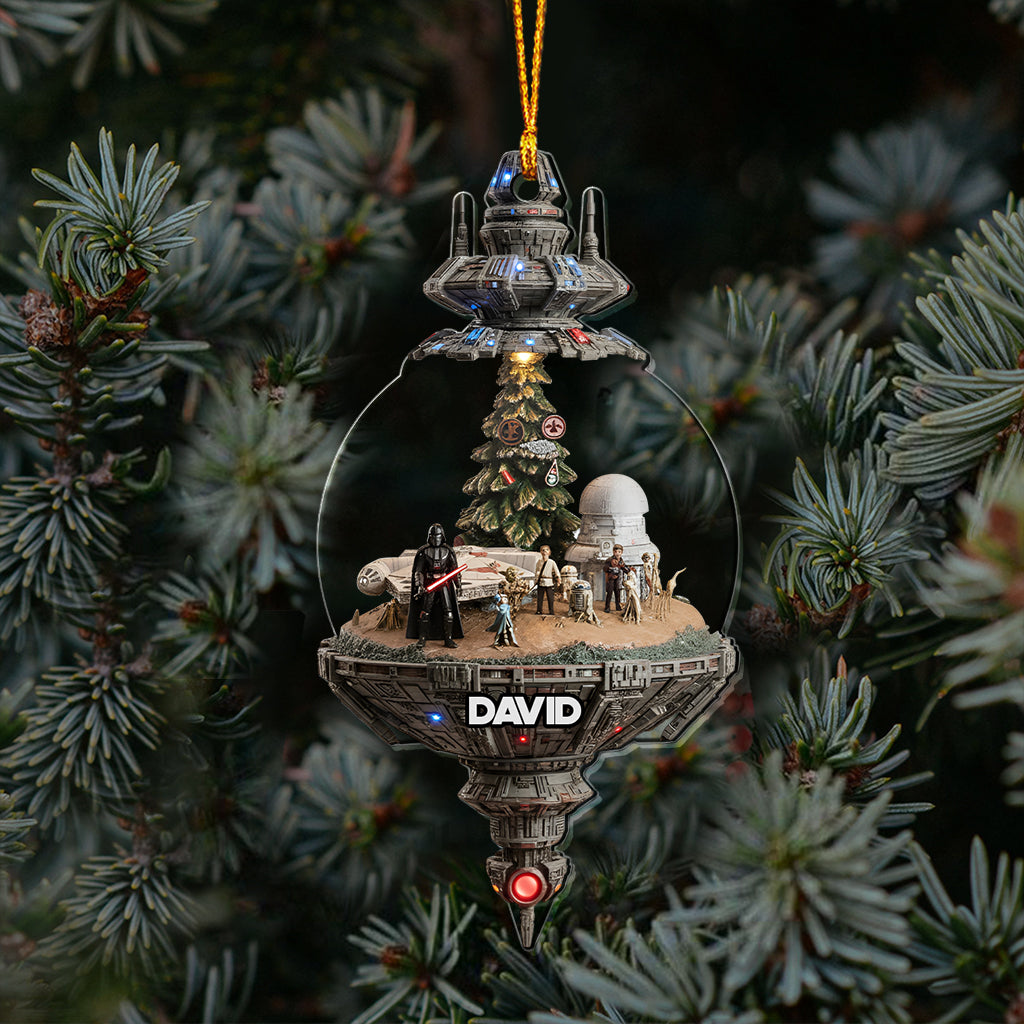 Merry Christmas Outerspace - Personalized The Force Transparent Ornament