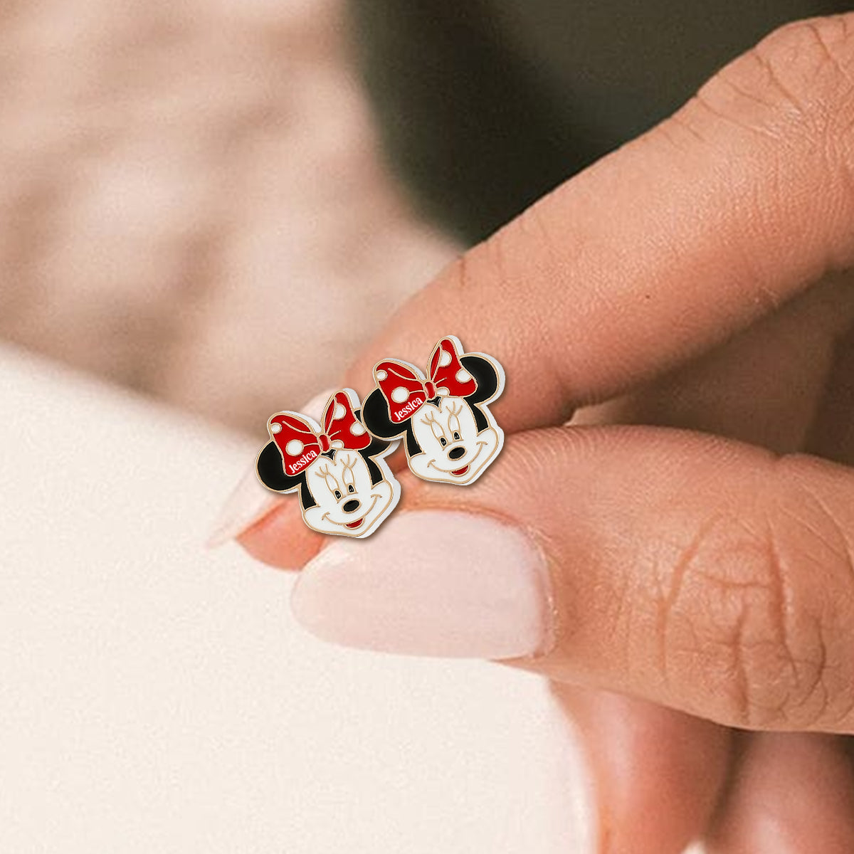 Dream Magic Custom Name - Personalized Mouse Stud Earrings