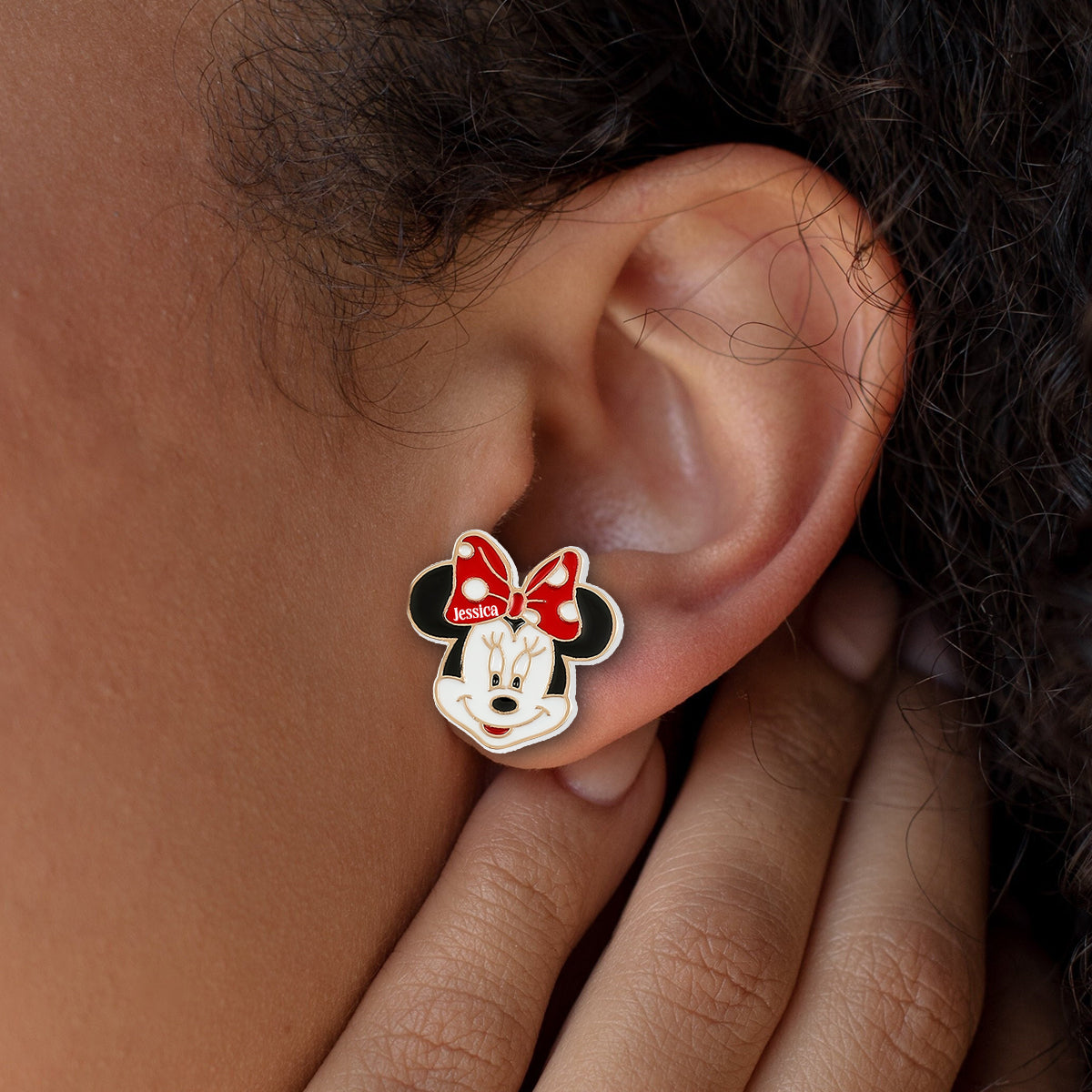 Dream Magic Custom Name - Personalized Mouse Stud Earrings