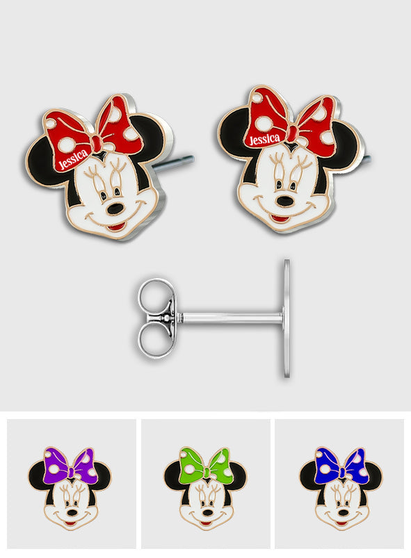 Dream Magic Custom Name - Personalized Mouse Stud Earrings