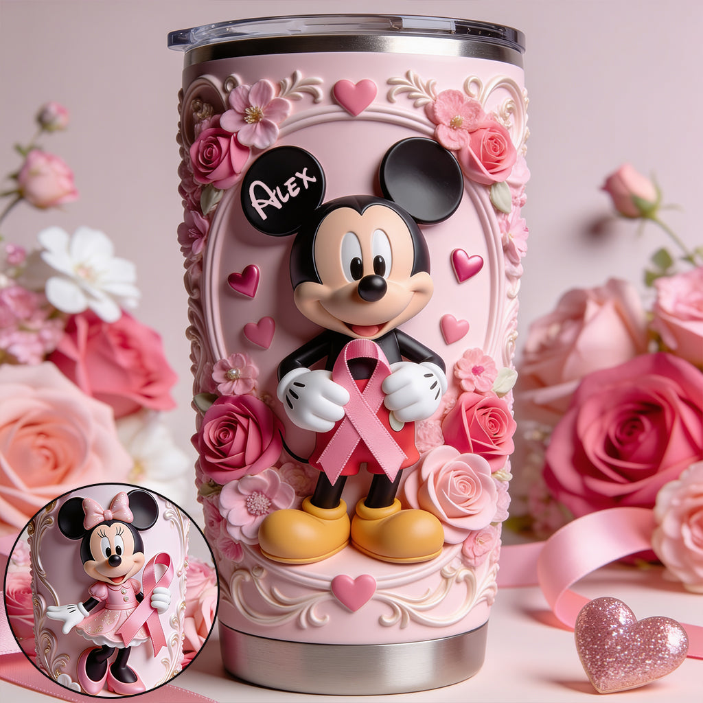 In October We Wear Pink - Personalized Mouse Tumbler
