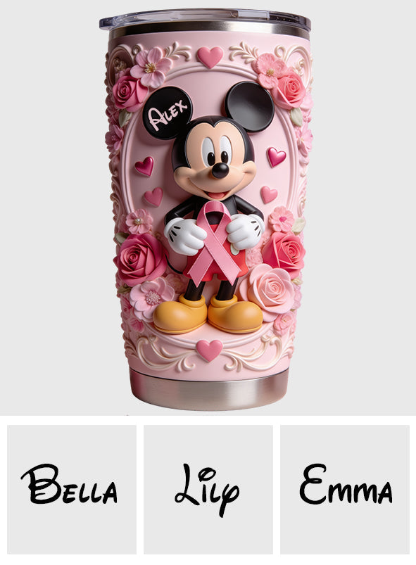 In October We Wear Pink - Personalized Mouse Tumbler
