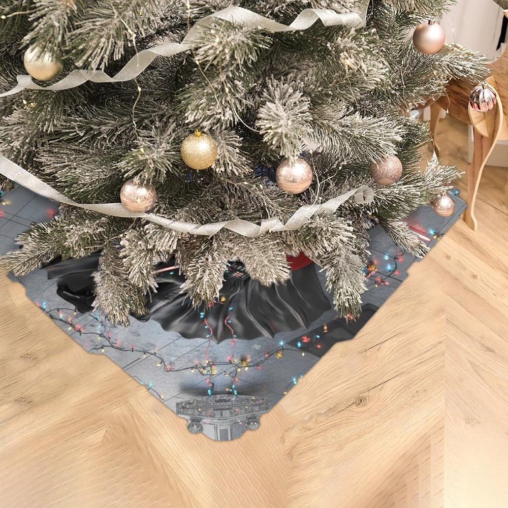 Funny Starship - Personalized The Force Shaped Tree Skirt