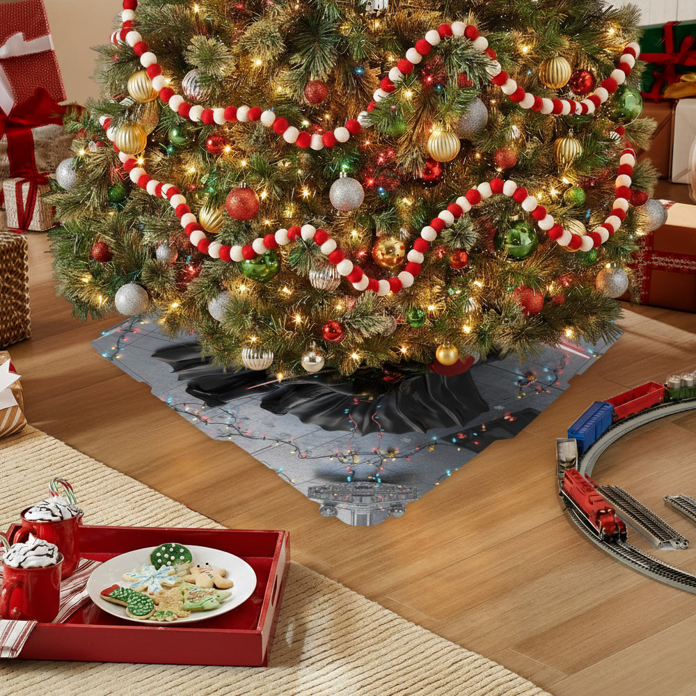 Funny Starship - Personalized The Force Shaped Tree Skirt