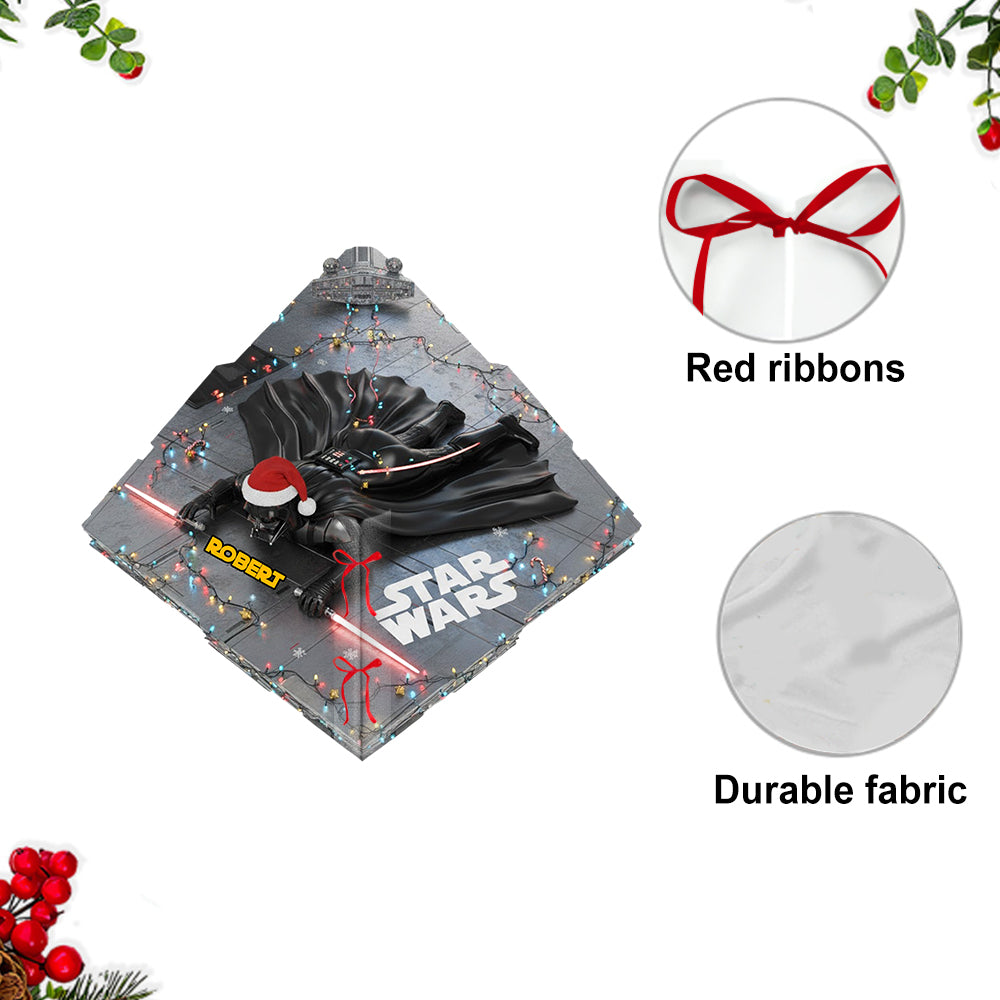 Funny Starship - Personalized The Force Shaped Tree Skirt