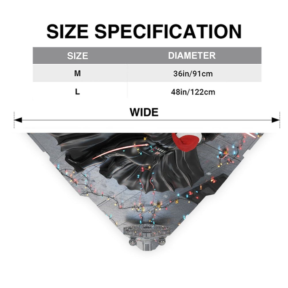 Funny Starship - Personalized The Force Shaped Tree Skirt