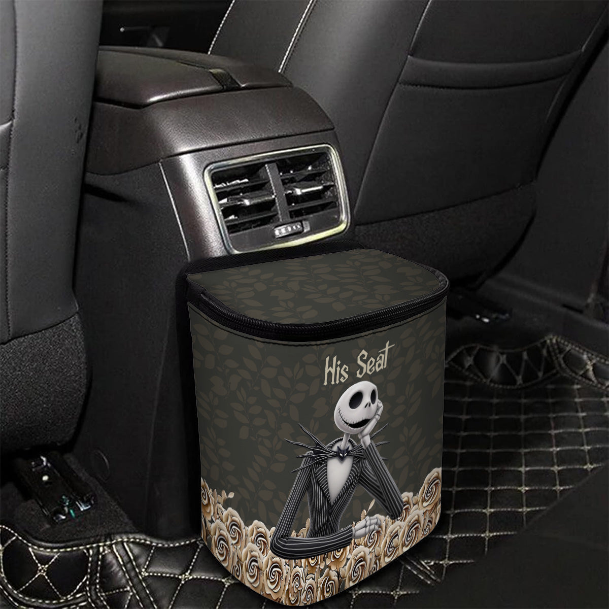Jack & Sallly Night Before Christmas - Personalized Nightmare Portable Car Trash Can/ Organizer