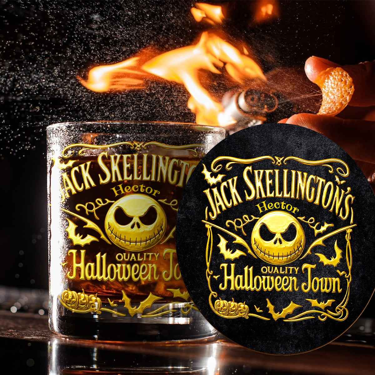 Christmas Gift for Dad, Husband - Personalized Nightmare Whiskey Decanter Set