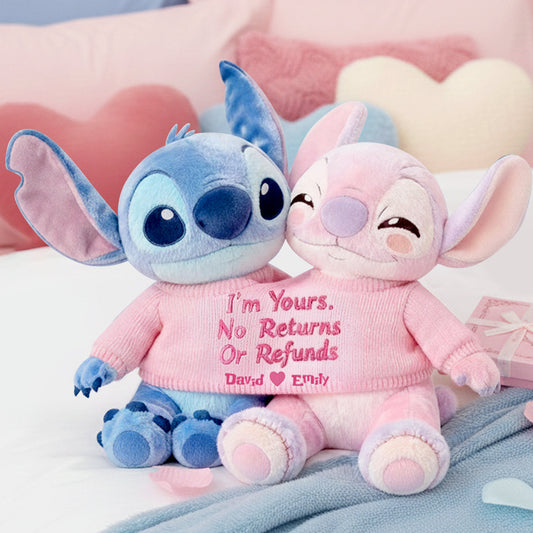 I'm Yours No Returns Or Refunds - Personalized Ohana Faux Fur Shaped Pillow