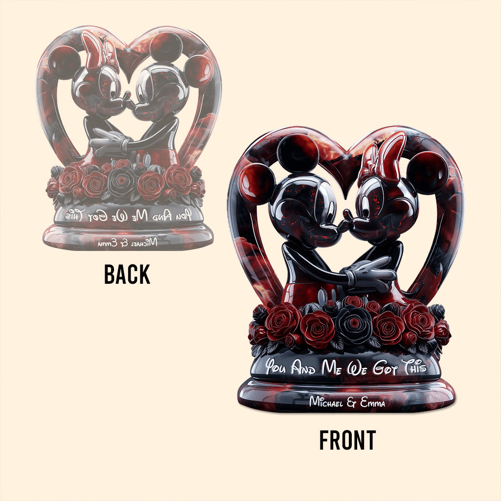 You & Me We Got This - Personalized Mouse Custom Shaped Acrylic Plaque