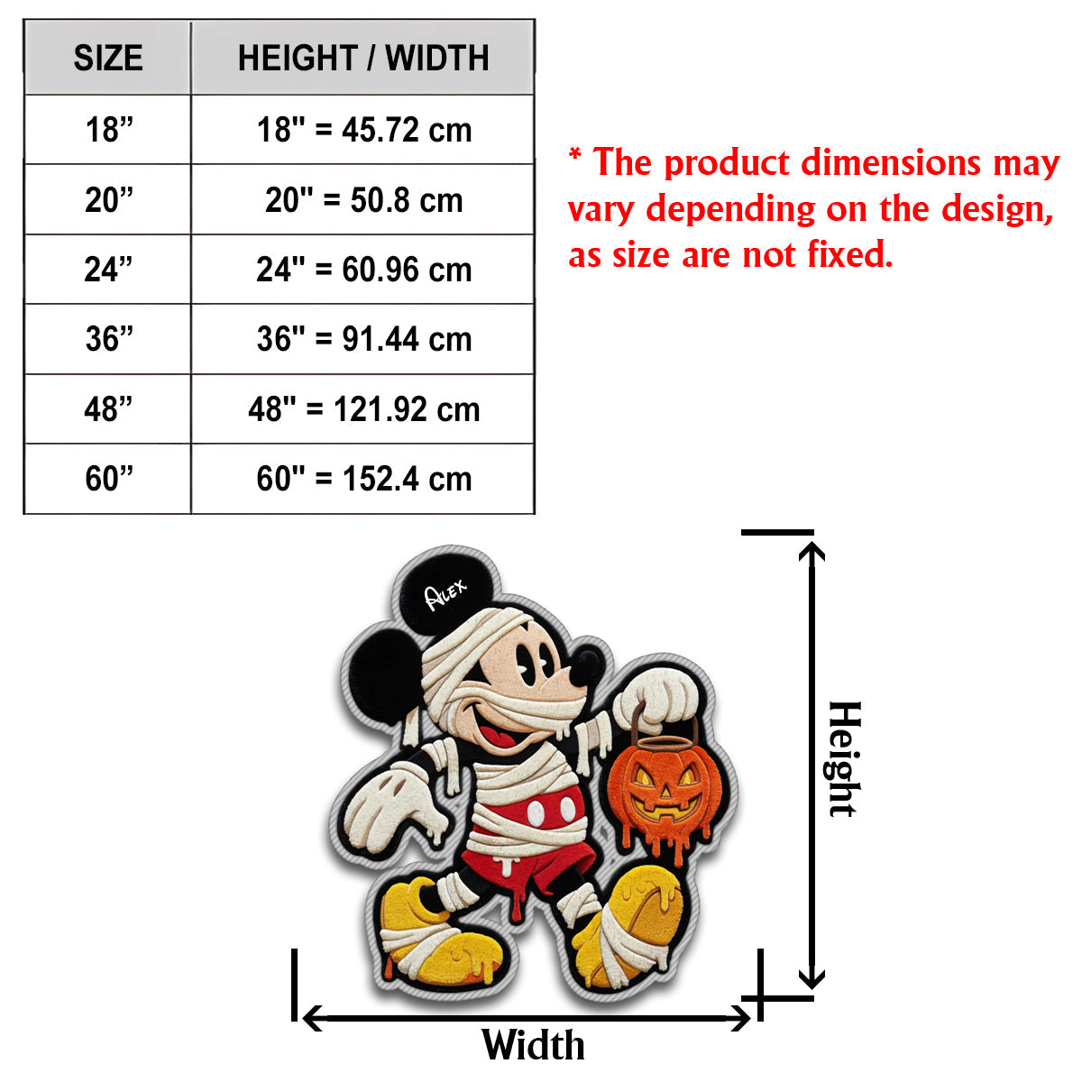 Spooky Halloween - Personalized Mouse Non-Slip Tufted Rug