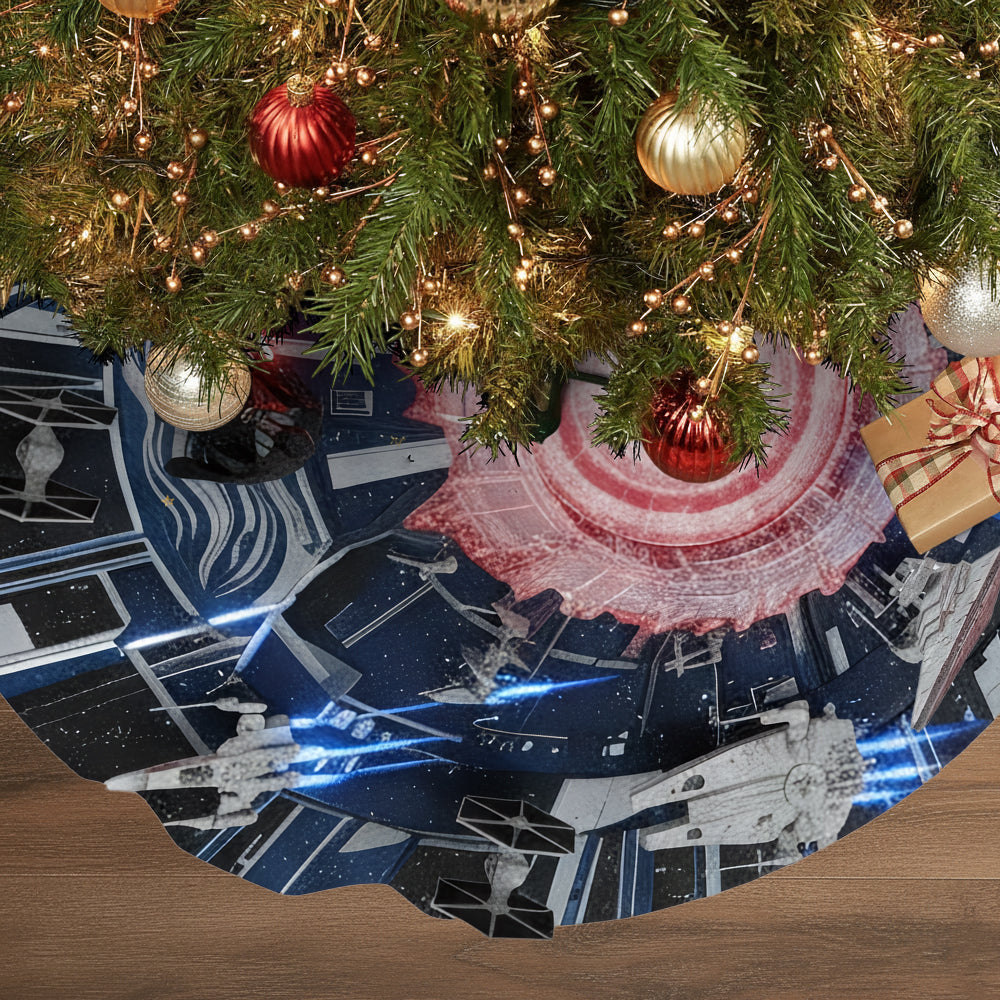 Starship Space - Personalized The Force Shaped Tree Skirt