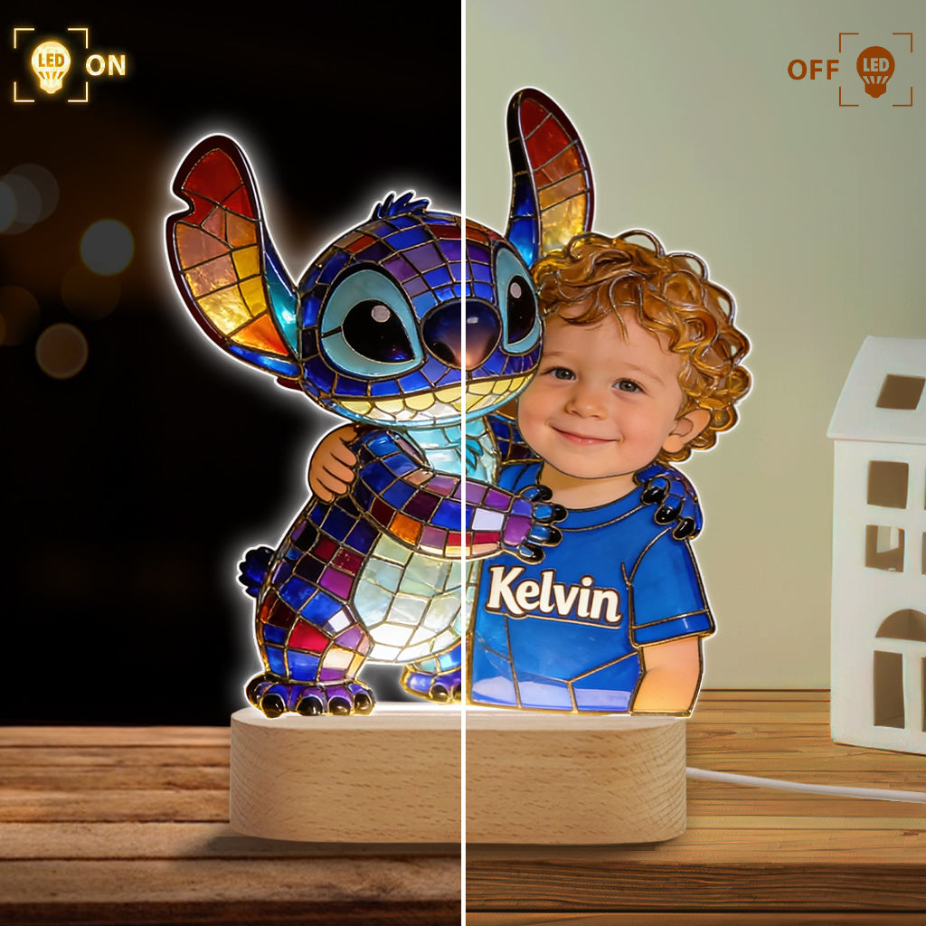 Ohana Friends - Personalized Ohana Shaped Plaque Light Base