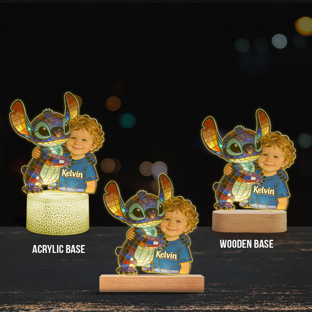 Ohana Friends - Personalized Ohana Shaped Plaque Light Base