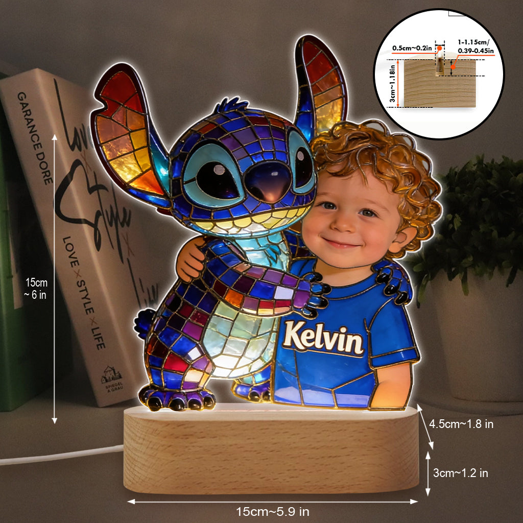 Ohana Friends - Personalized Ohana Shaped Plaque Light Base