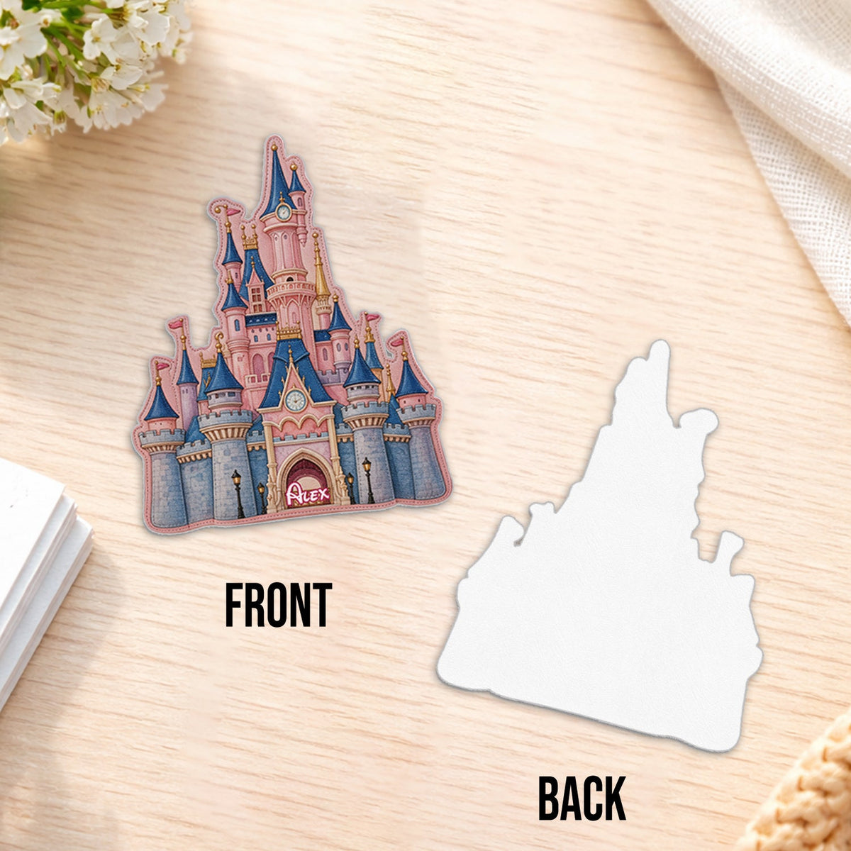 The Magical Castle - Personalized Dream Trip Changeable Leather Patch Backpack