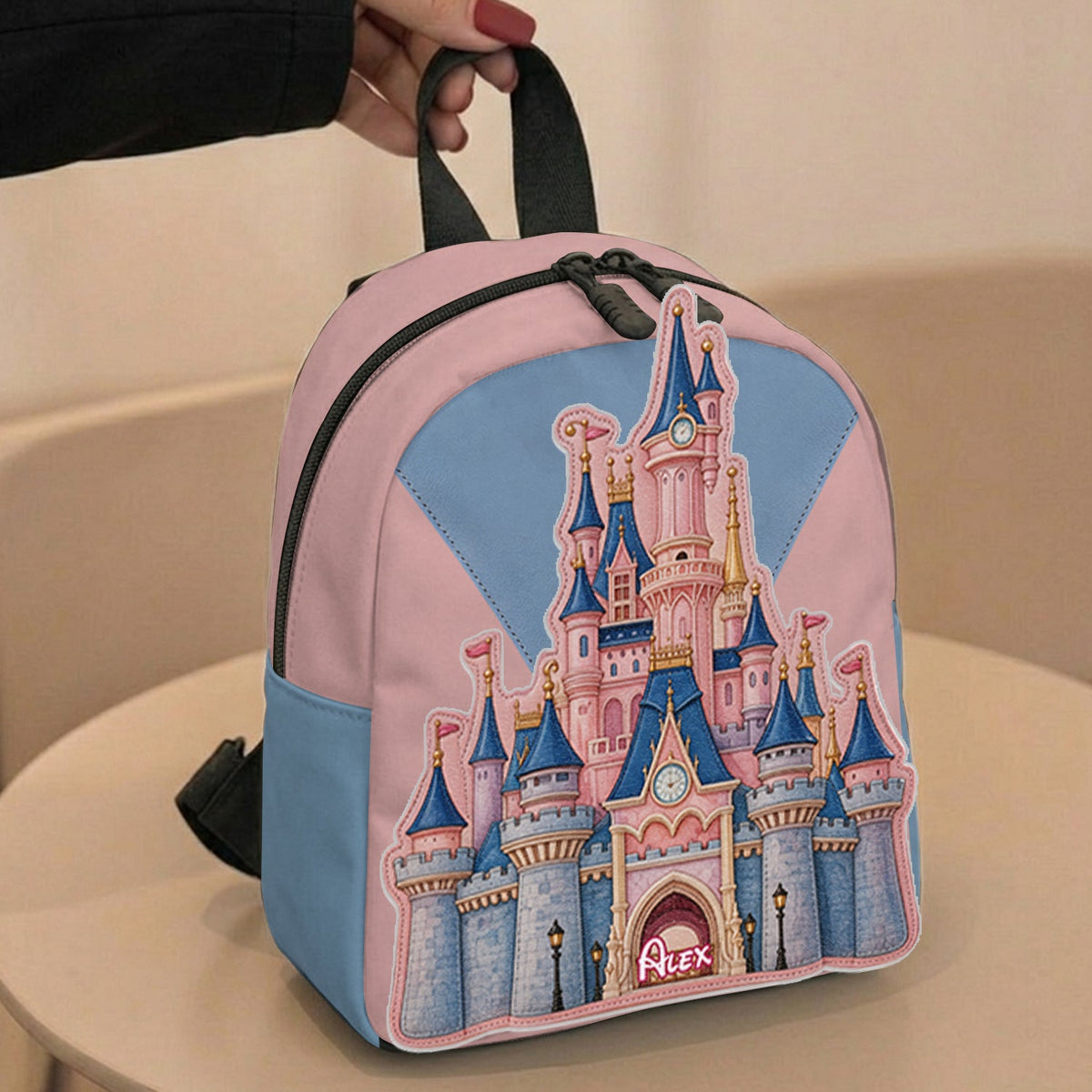 The Magical Castle - Personalized Dream Trip Changeable Leather Patch Backpack