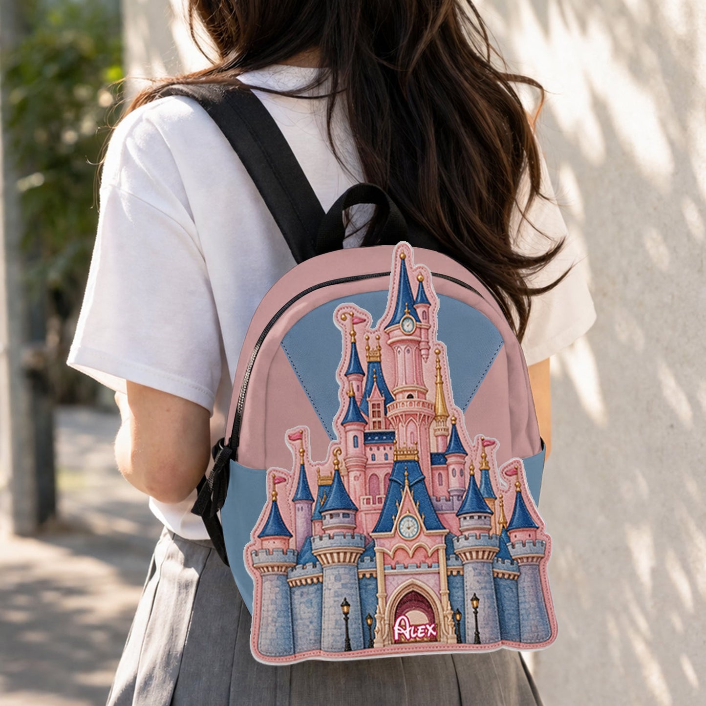 The Magical Castle - Personalized Dream Trip Changeable Leather Patch Backpack