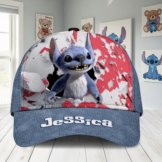 Cute Blue Monster - Personalized Ohana Classic Cap