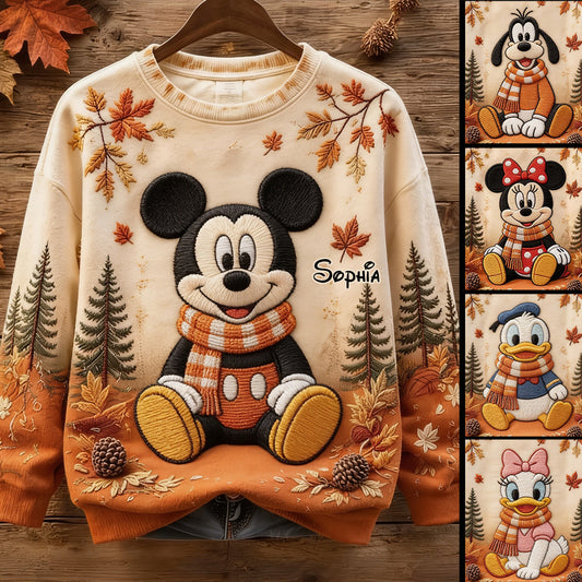Fall Vibes - Personalized Mouse Ugly Sweater
