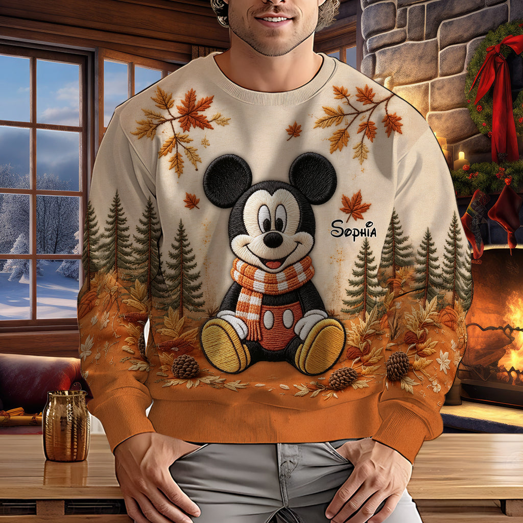 Fall Vibes - Personalized Mouse Ugly Sweater