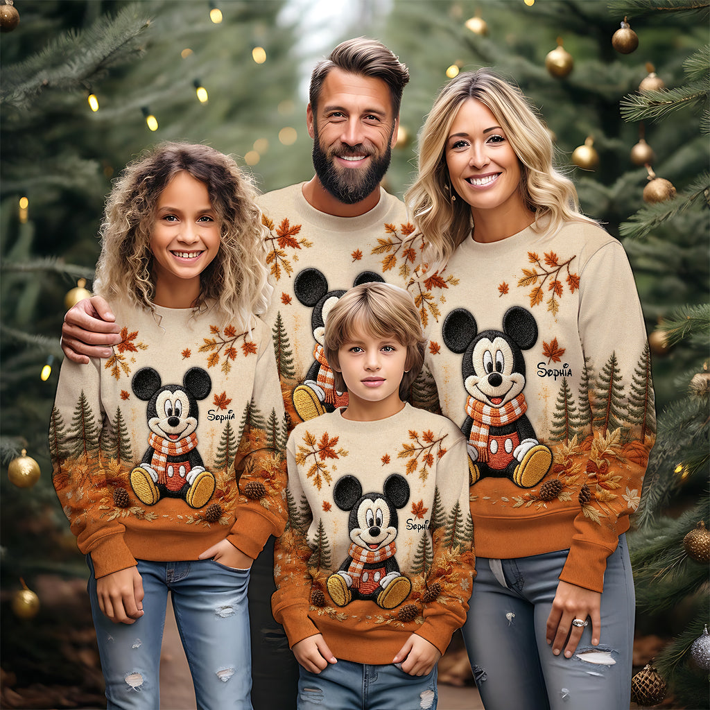 Fall Vibes - Personalized Mouse Ugly Sweater