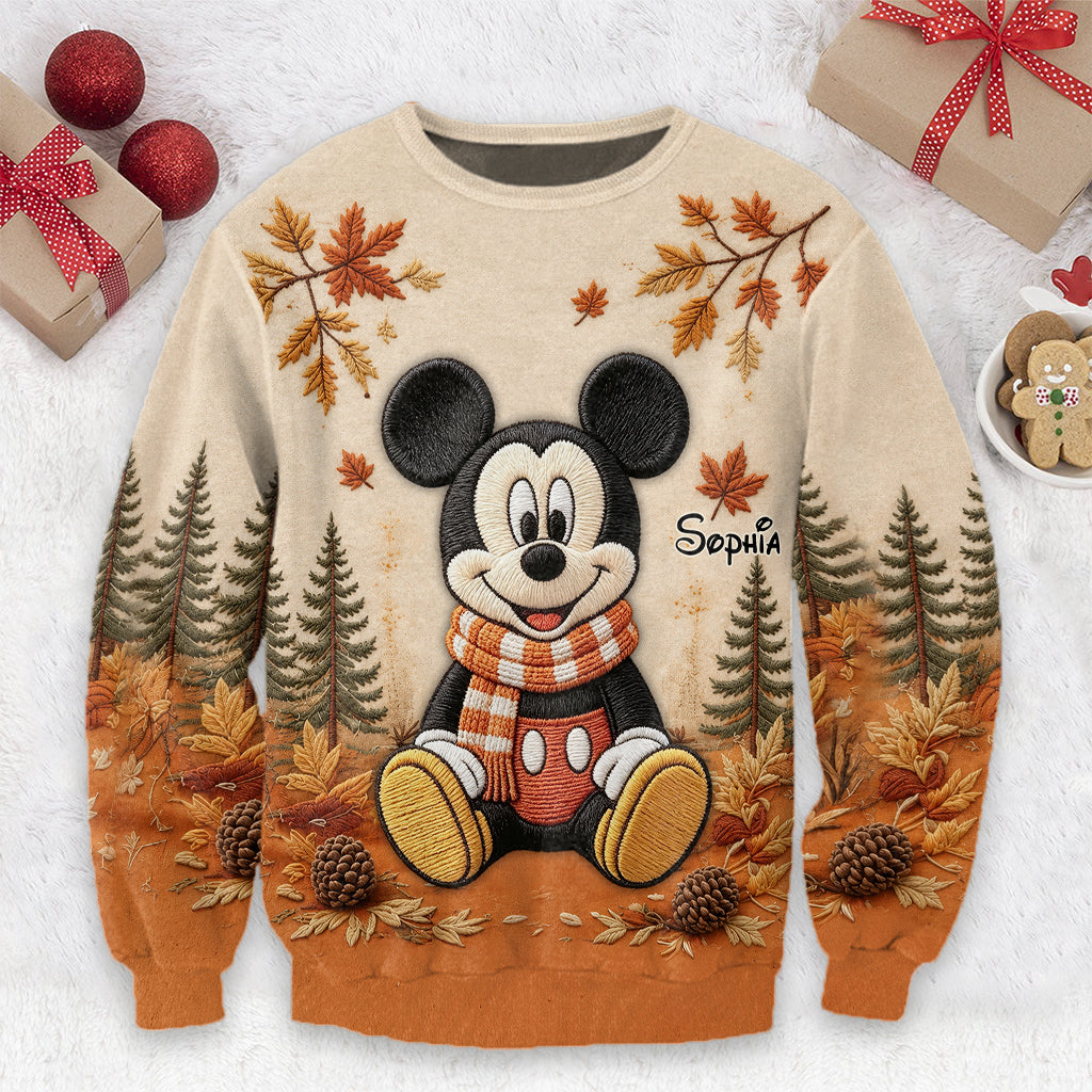 Fall Vibes - Personalized Mouse Ugly Sweater