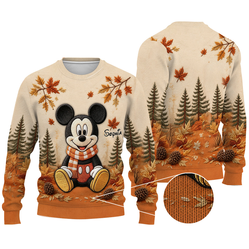 Fall Vibes - Personalized Mouse Ugly Sweater