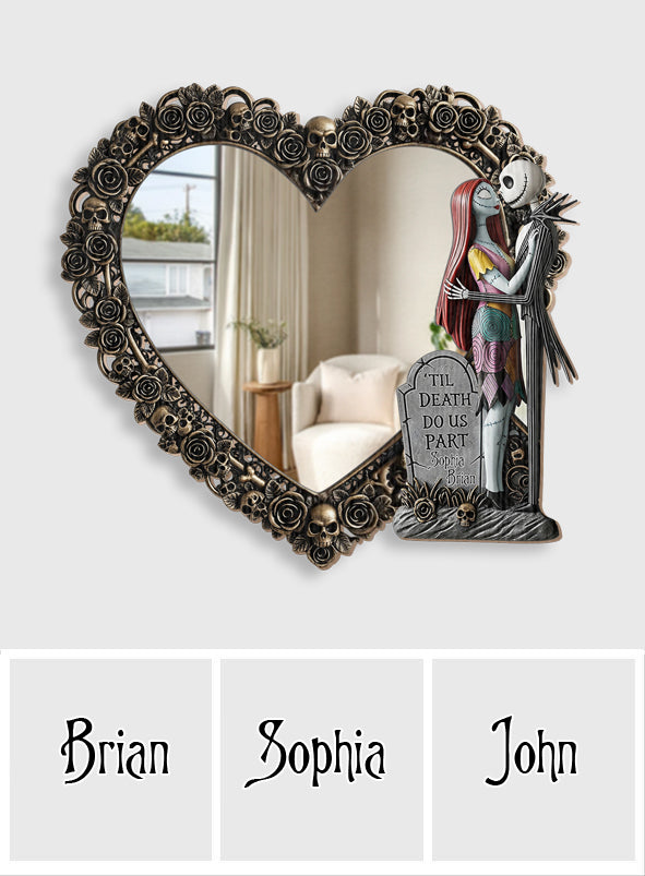 Till Death Do Us Part - Personalized Nightmare Couple Wall Hanging Mirror