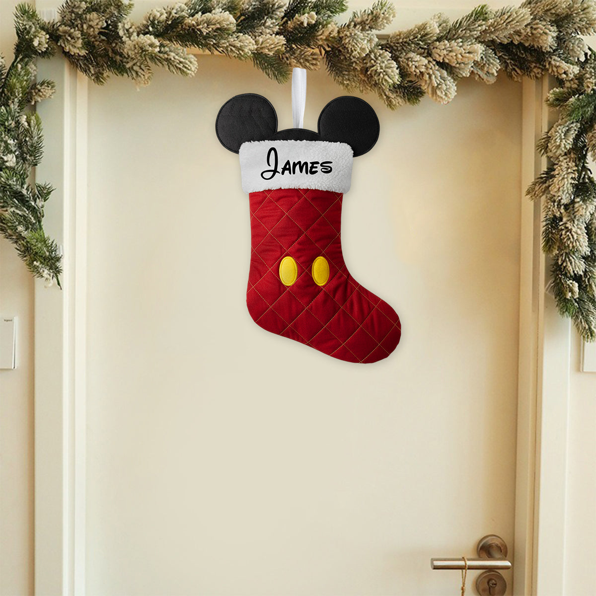 Magical Family Stocking - Personalized Mouse Shaped Christmas Stocking