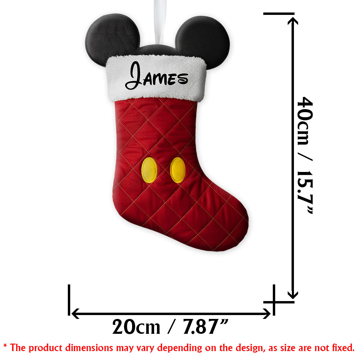 Magical Family Stocking - Personalized Mouse Shaped Christmas Stocking
